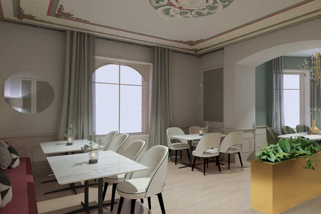 Exklusives Service-Wohnen Restaurant Wuppertal Rendering