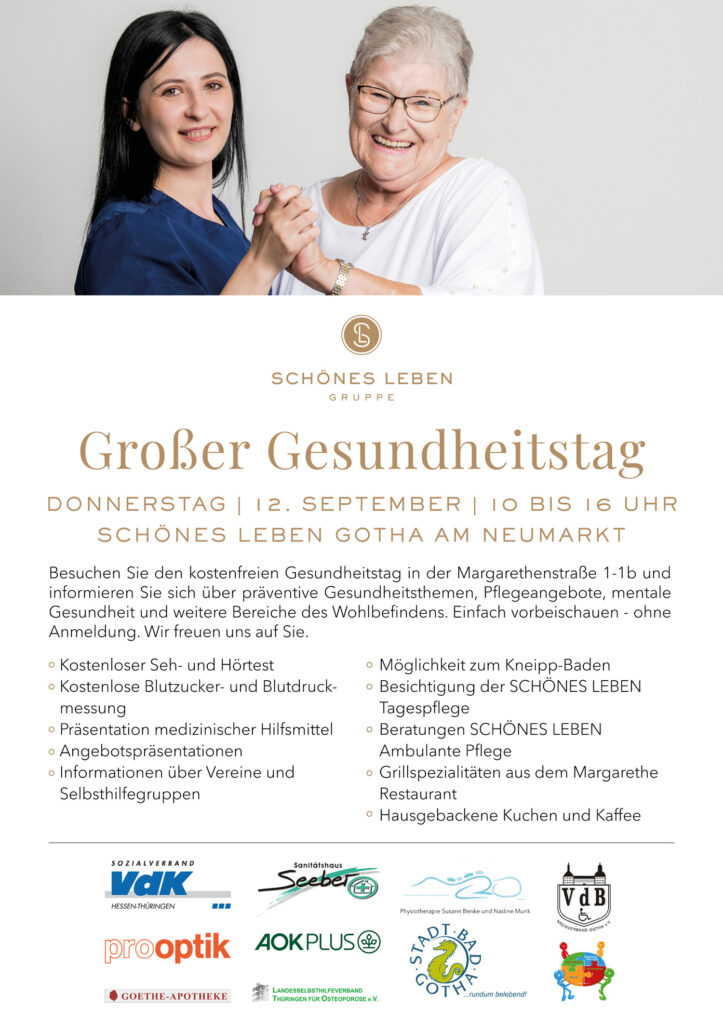 Großer Gesundheitstag SCHÖNES LEBEN Pflege