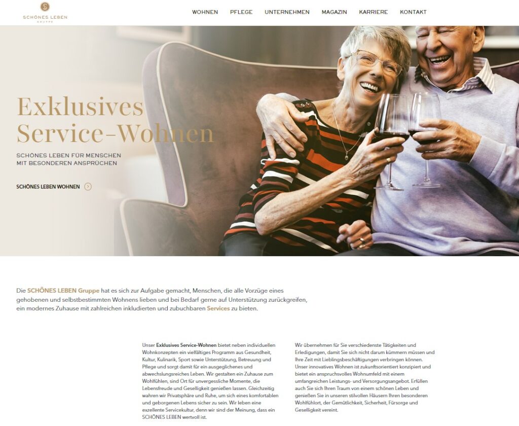 Hauptseite SCHÖNES LEBEN Webseite