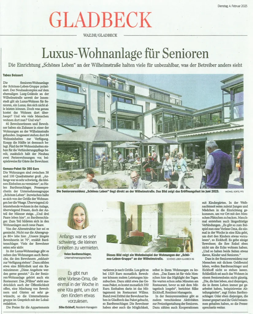 WAZ Presseecho Zeitungsartikel