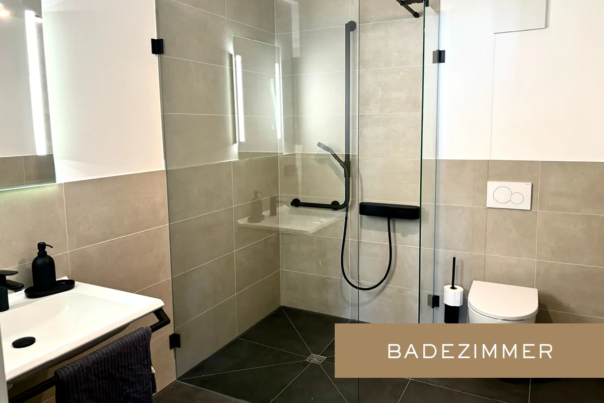 Badezimmer Wohnungsbeispiel SCHÖNES LEBEN Neu-Ulm